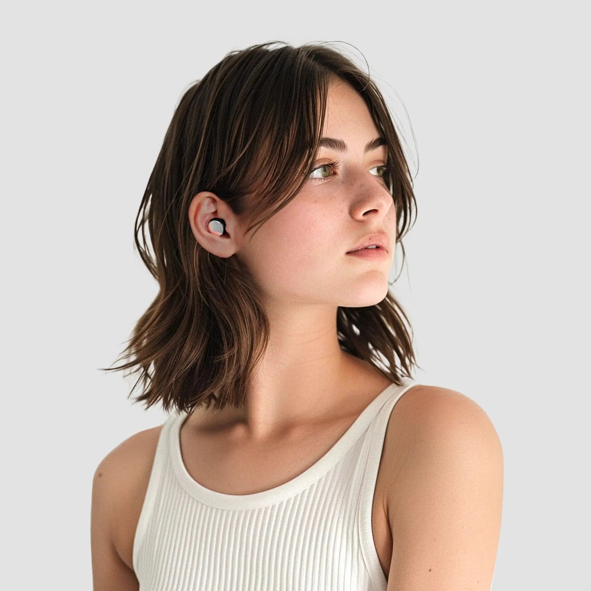 silver high-fidelity noise-canceling earplugs Quarvox - view 4_#Color_silver