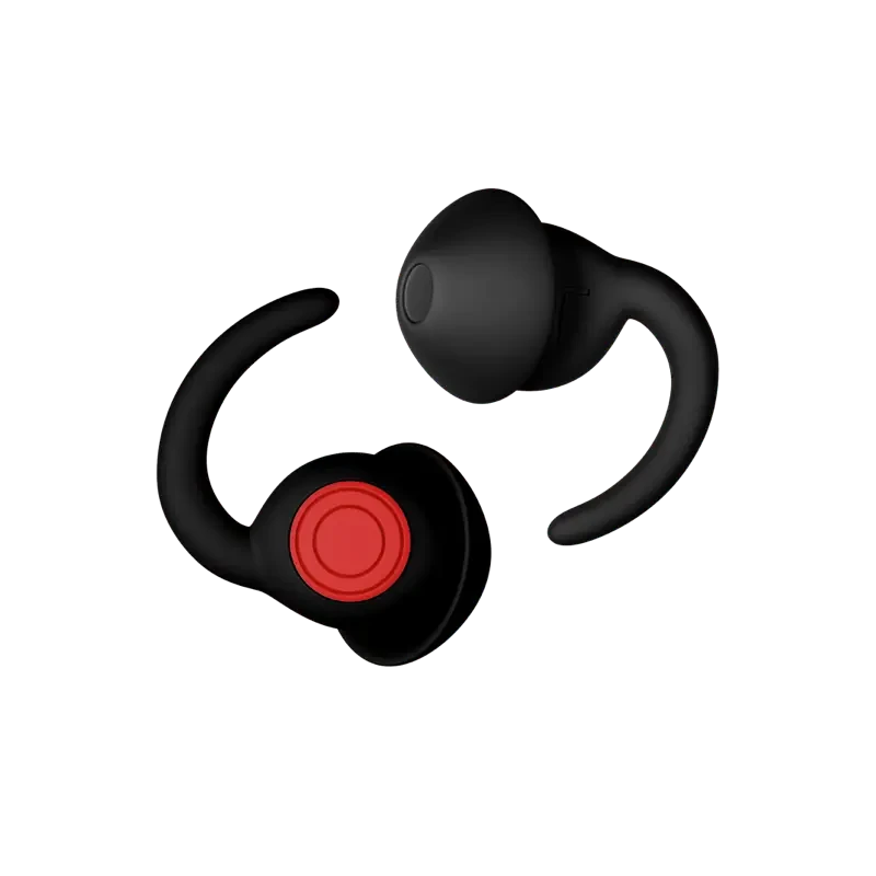 Black extra soft-touch durable silicone earplugs Sonatix - view 2_#Color_black