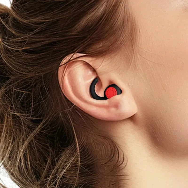 Black extra soft-touch durable silicone earplugs Sonatix - view 4_#Color_black