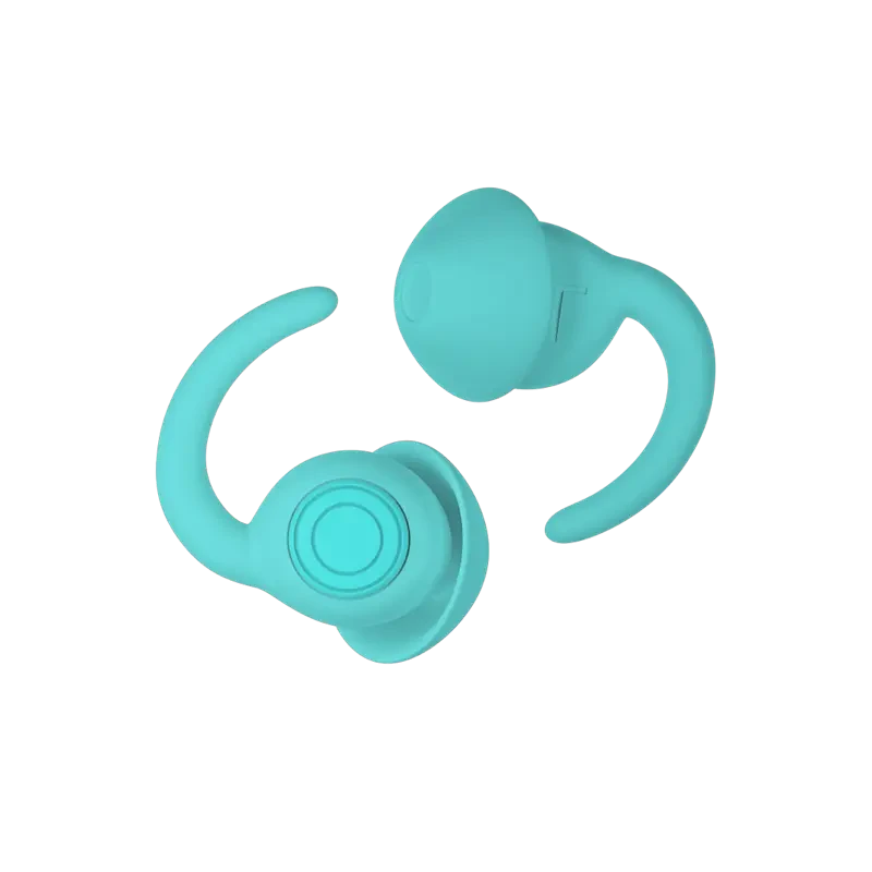 Blue extra soft-touch durable silicone earplugs Sonatix - view 1_#Color_blue