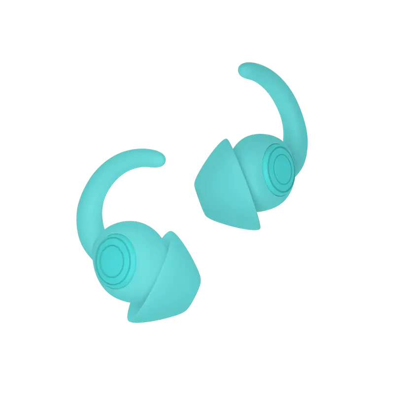 Blue extra soft-touch durable silicone earplugs Sonatix - view 2_#Color_blue