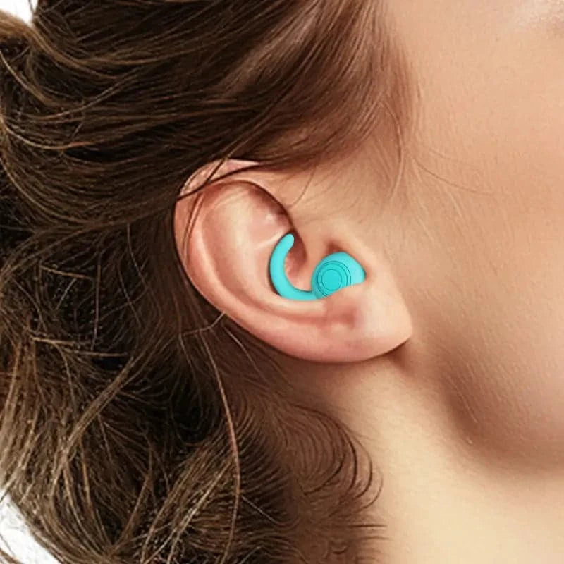 Blue extra soft-touch durable silicone earplugs Sonatix - view 4_#Color_blue