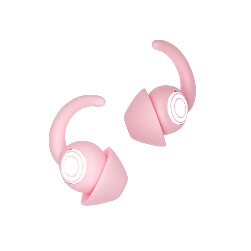 Pink extra soft-touch durable silicone earplugs Sonatix - view 1_#Color_Pink