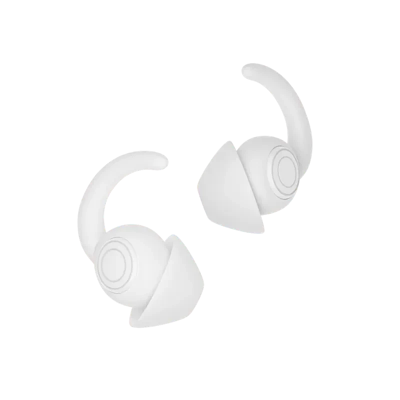 White extra soft-touch durable silicone earplugs Sonatix - view 1_#Color_white