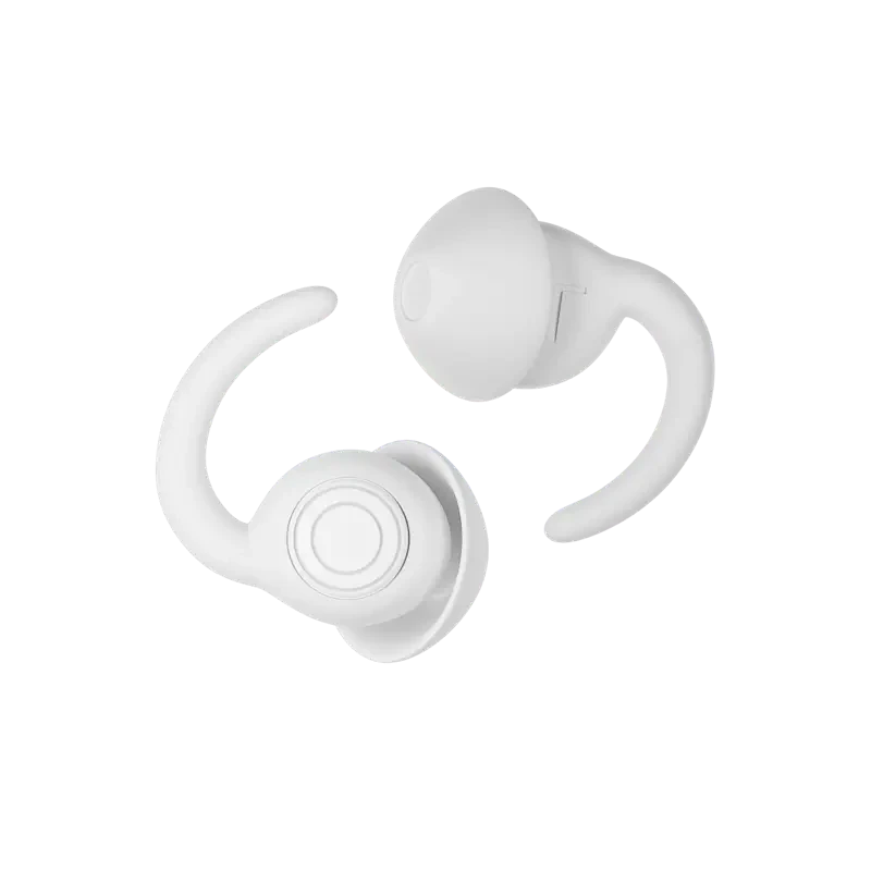 White extra soft-touch durable silicone earplugs Sonatix - view 2_#Color_white